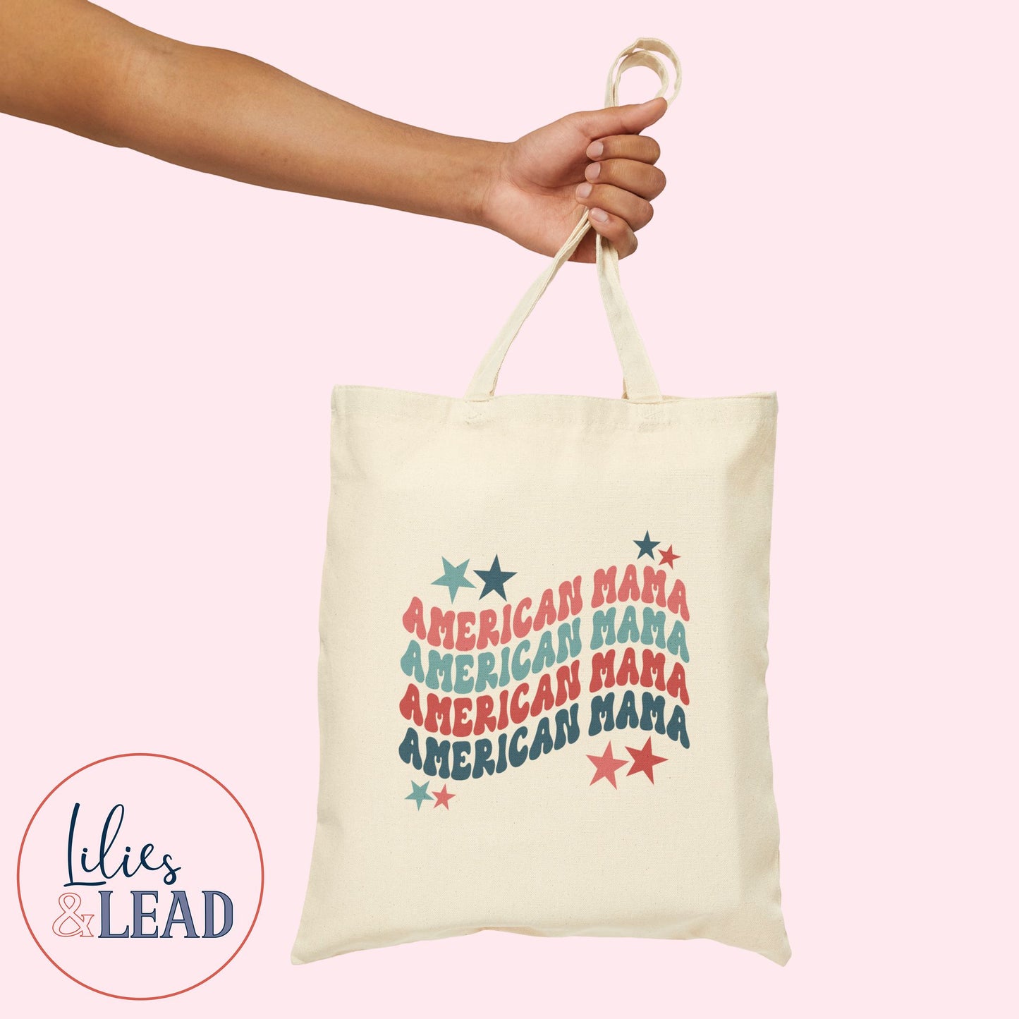 American Mama Cotton Canvas Tote Bag