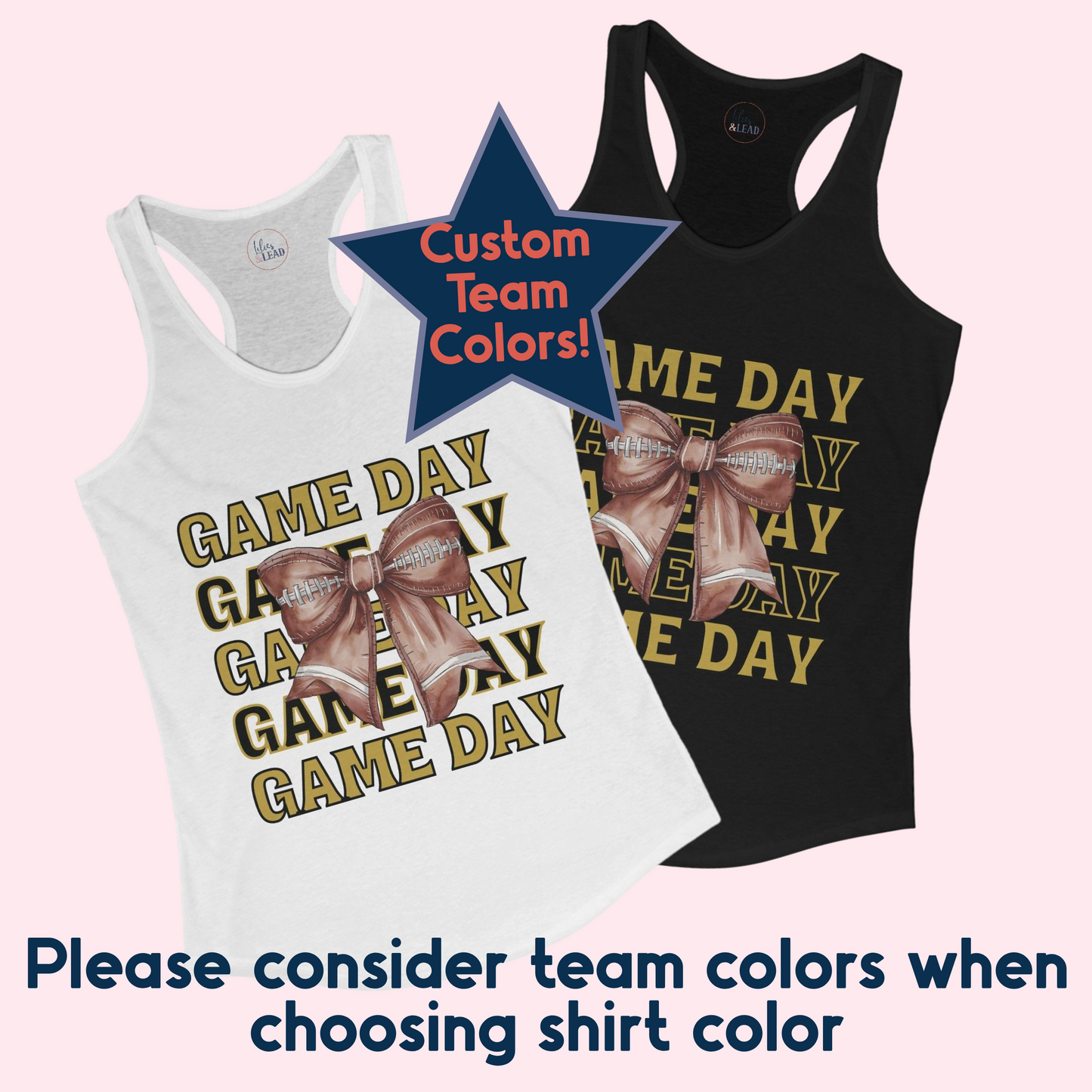 Women's Game Day Custom Team Color Tank Top