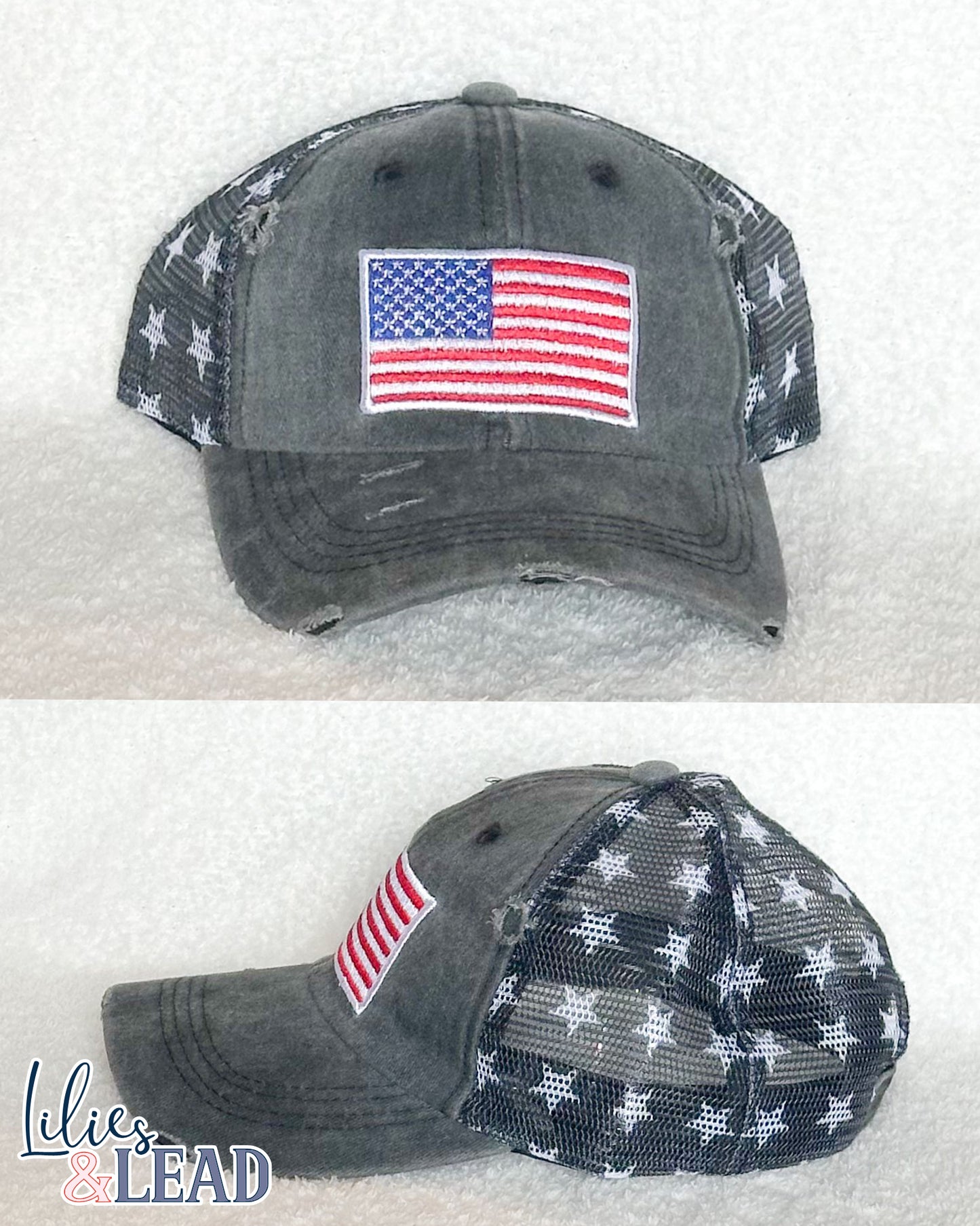 American Flag Mesh Baseball Cap