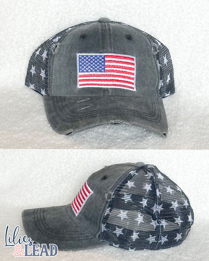 American Flag Mesh Baseball Cap