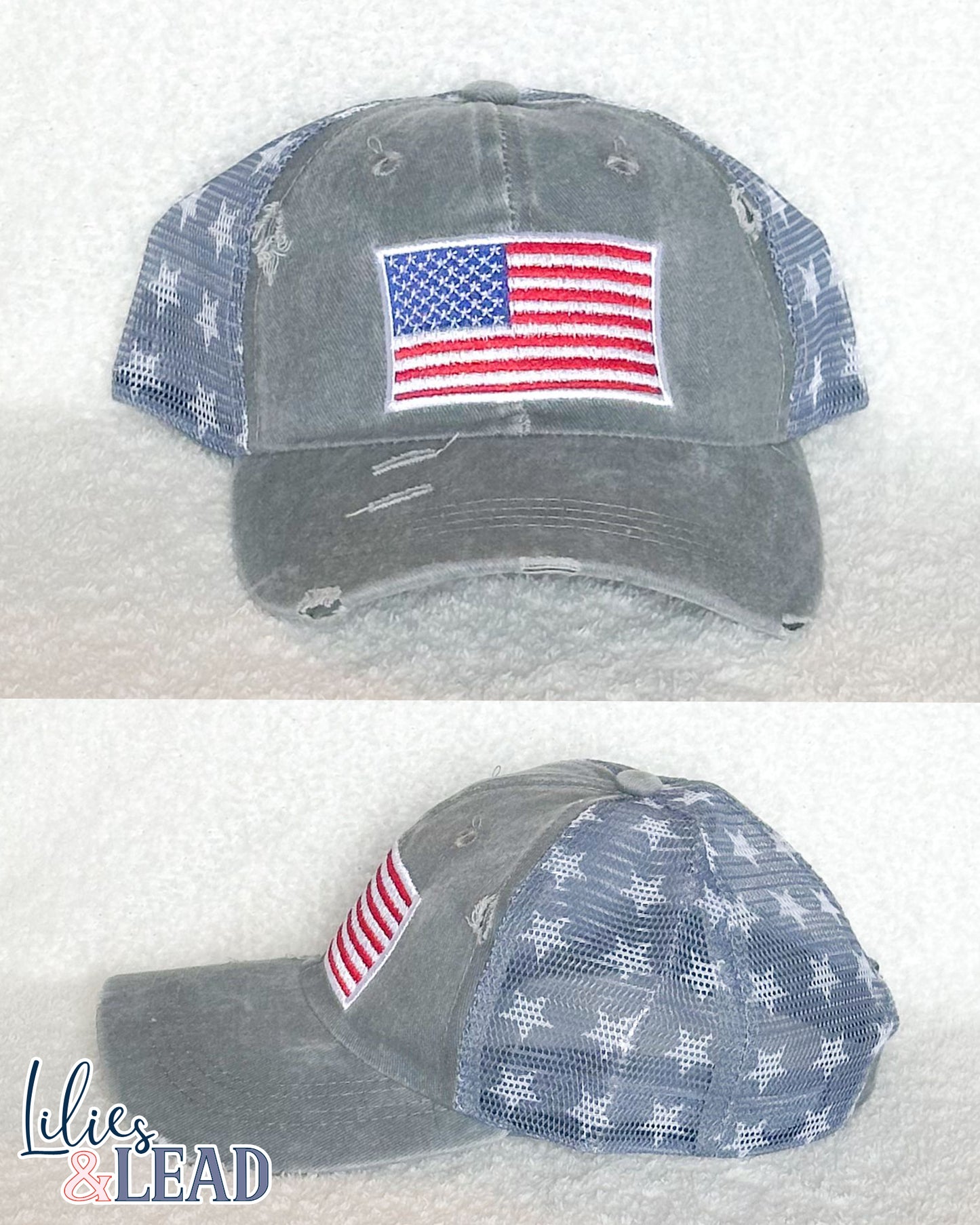 American Flag Mesh Baseball Cap