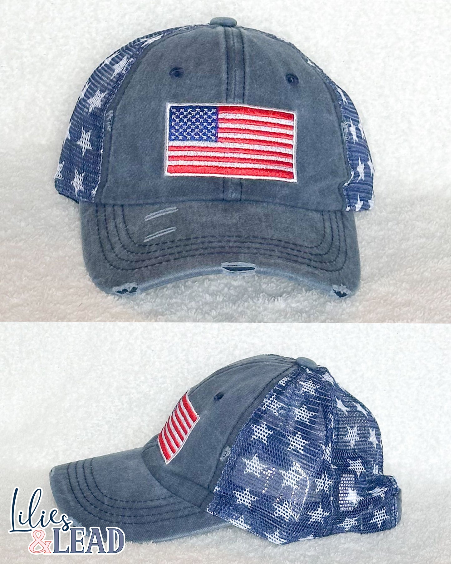 American Flag Mesh Baseball Cap